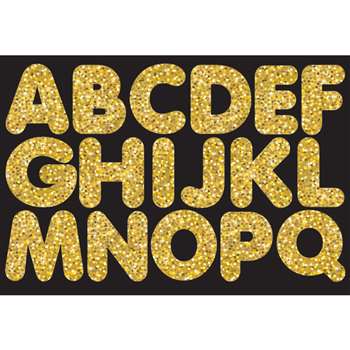 Gold Sparkle 1-3/4&quot; Magnetic Letters, ASH17504