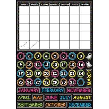 Chalk Calendar Magnetic Mini Bulletin Board Set, ASH77003