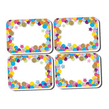 Mini Erasers Confetti Pattern 10 Pack Non Magnetic, ASH78008