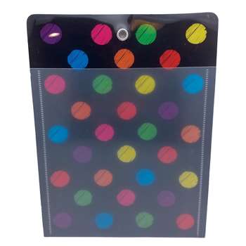 12Pk Pocket Chalk Dot Grommett Hole Poly Clear Fro, ASH90253