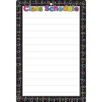 Chalk Dots with Loops Class Schedule Chart Dry-Era, ASH91050