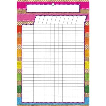 Smart Burlap Stitched Incentive Chart Dry-Erase Su, ASH91054