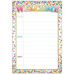 Confetti Welcome 13x19 Chart Smart Poly, ASH91082