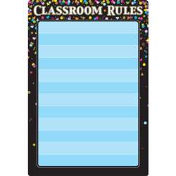 Blck Confetti Classroom Rules 13X19 Smart Poly, ASH91085