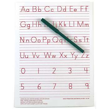Traditional Manuscript Write-On/ Wipe-Off Board (9" X 12") By Ashley Productions