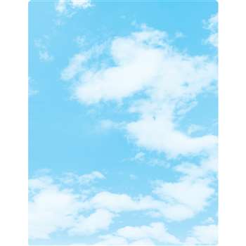 Smart Poly Chart Clouds Dry-Erase Surface, ASH92017