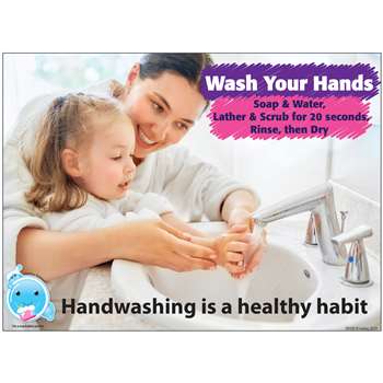 13X95 Handwashing Is A Healthy Habt Postermat Pals, ASH95339