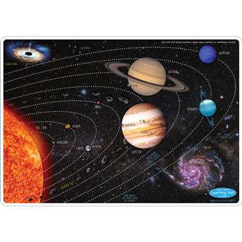 10Pk Solar System Learn Mat 2 Sided Write On Wipe , ASH95614