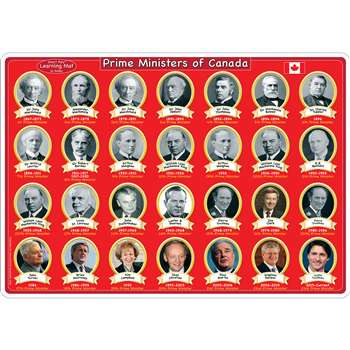 10Pk Canadian Prime Ministers Mat 2 Sided Write On, ASH95625