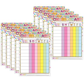 10 Pack Postermat Chores Confetti, ASH97004