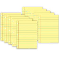 10 Pack Postermat Ylw Notebook Paper, ASH97021