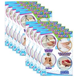 10 Pack Postermat Wash Your Hands, ASH97035