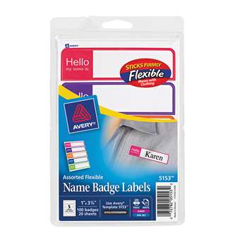 Self Adhesive Name Badges Mini Rect, AVE05153