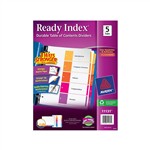 Avery 5 Tab Multicolor Ready Index Dividers, AVE11131