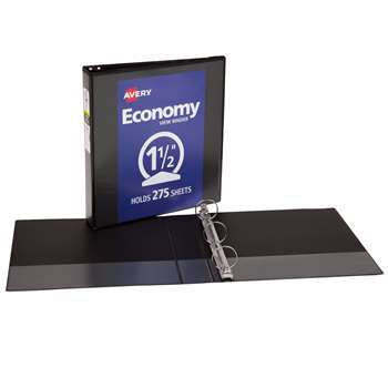 1 1/2&quot; Capacity Black View Binder, AVE5725