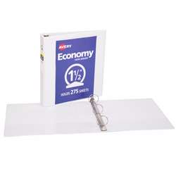 1 1/2&quot; Capacity White View Binder, AVE5726