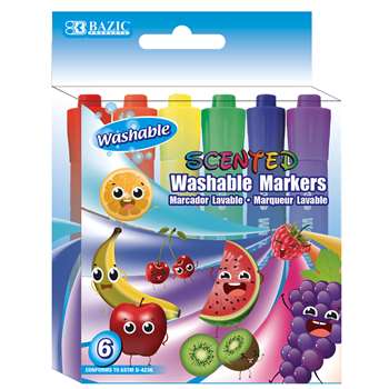 Washable Markers Scented 6 Colors, BAZ1285