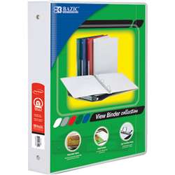 3Ring Binder with 2 Pockets 15&quot; Wht, BAZ3148