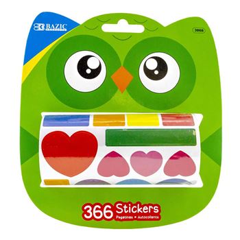 Mix Shapes Sticker Rolls 366/Roll, BAZ3868