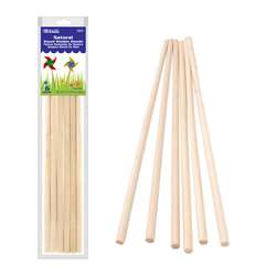 Round Natural Wooden Dowel 6Pk, BAZ6810