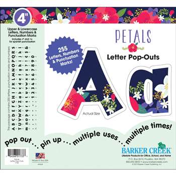 4&quot; Letter Popouts Petals, BCP1733