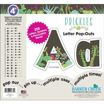 4&quot; Letter Popouts Prickles, BCP1734