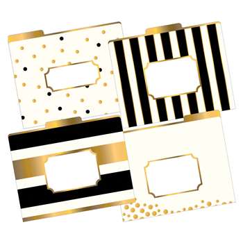 Letter Size File Folders Gold Multi-Design Set, BCPLL1337