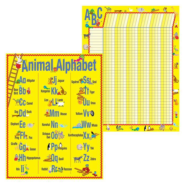 Abc Animals Chart Set, BCPLL524