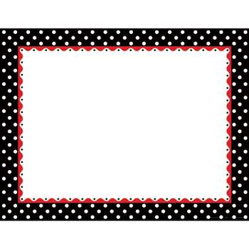 Just Dotty Black & White Border Chart By Barker Creek Lasting Lessons