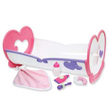 Deluxe Rocking Doll Crib & Accessories, BER81450