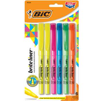 Brite Liner Highlighter 6 Pk By Bic Usa