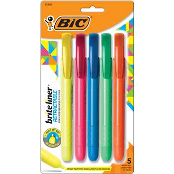 Brite Liner Retractable 5 Pk Chisel Tip By Bic Usa