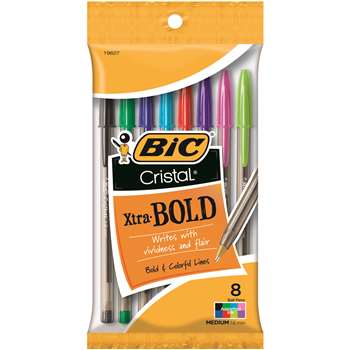 Shop Bic Cristal Xtra Bold Pack Of 8 - Bicmsbap81 By Bic Usa