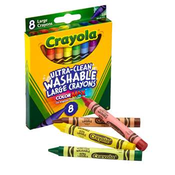 Washable Crayons Large 8Ct Peggable Box By Crayola