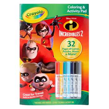 Colorng & Activty Pad Incredibles 2 with Markers, BIN40355