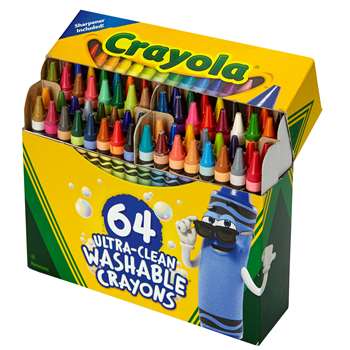 64 Ct Ultra-Clean Washable Crayons Regular Size, BIN523287