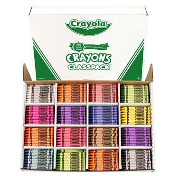 Crayola Classpacks Regular 16 Color 800 Crayons By Crayola