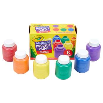 Washable Kids Paint 6 Jar Set By Crayola