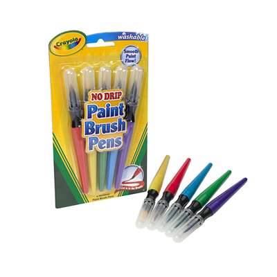 5 Count Paint Brush Pens By Crayola