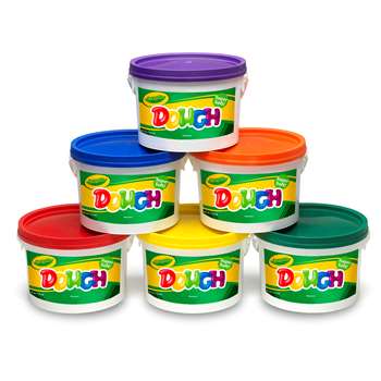 Crayola Dough Set Of 6 Tubs Red Orange Green Yellow Purple Blue By Crayola