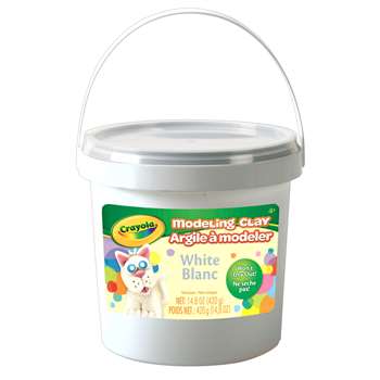 1lb Bucket Modeling Clay White, BIN571353