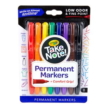 8 Ct Take Note Permanent Markers, BIN586508