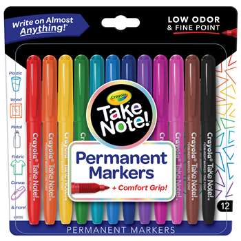 12 Ct Take Note Permanent Markers, BIN586539