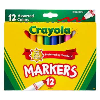 Crayola Markers 12Ct Asst Colors Conical Tip By Crayola