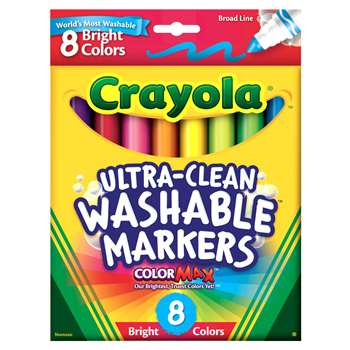 Crayola Washable 8Ct Washable Bright By Crayola