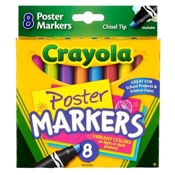 Poster Markers 8Ct By Crayola