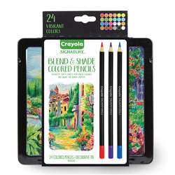 24Ct Blend & Shade Colored Pencils with Tin, BIN682015