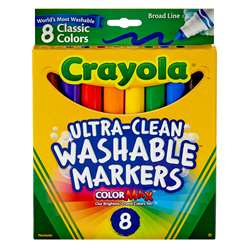 Washable Coloring Markers 8 Colors By Crayola