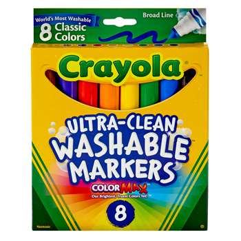 Washable Coloring Markers 8 Colors By Crayola