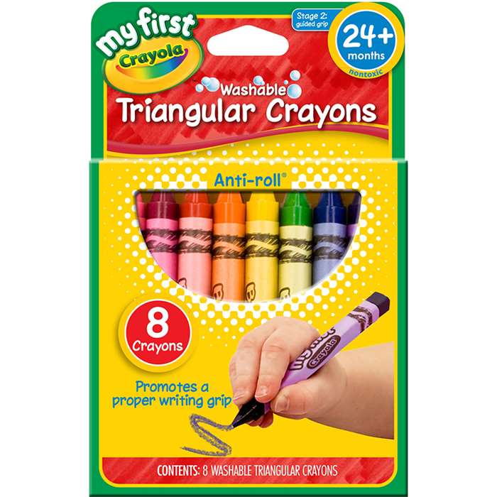 My First Crayola 8Ct Triangular Crayons By Crayola